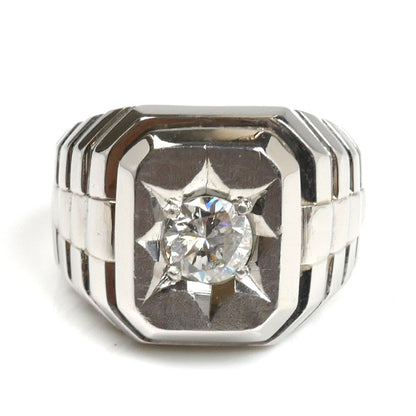 Pt900プラチナ リング・指輪 ダイヤモンド1.155ct 20号 29.8g メンズ【中古】【美品】