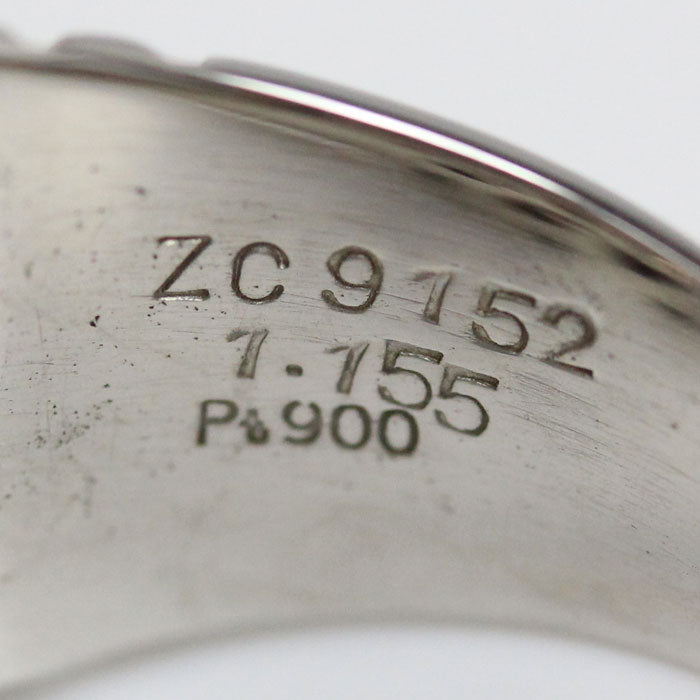 Pt900プラチナ リング・指輪 ダイヤモンド1.155ct 20号 29.8g メンズ【中古】【美品】