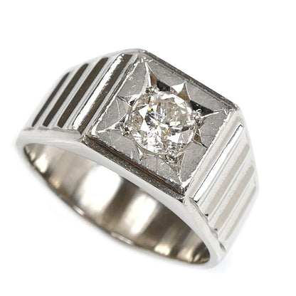 Pt900プラチナ リング・指輪 ダイヤモンド0.93ct 24.5号 24.2g メンズ【中古】