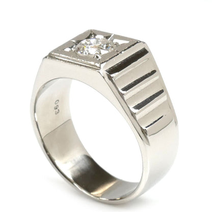 Pt900プラチナ リング・指輪 ダイヤモンド0.93ct 24.5号 24.2g メンズ【中古】