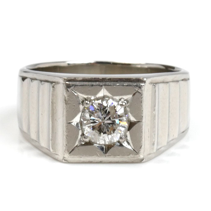 Pt900プラチナ リング・指輪 ダイヤモンド0.93ct 24.5号 24.2g メンズ【中古】