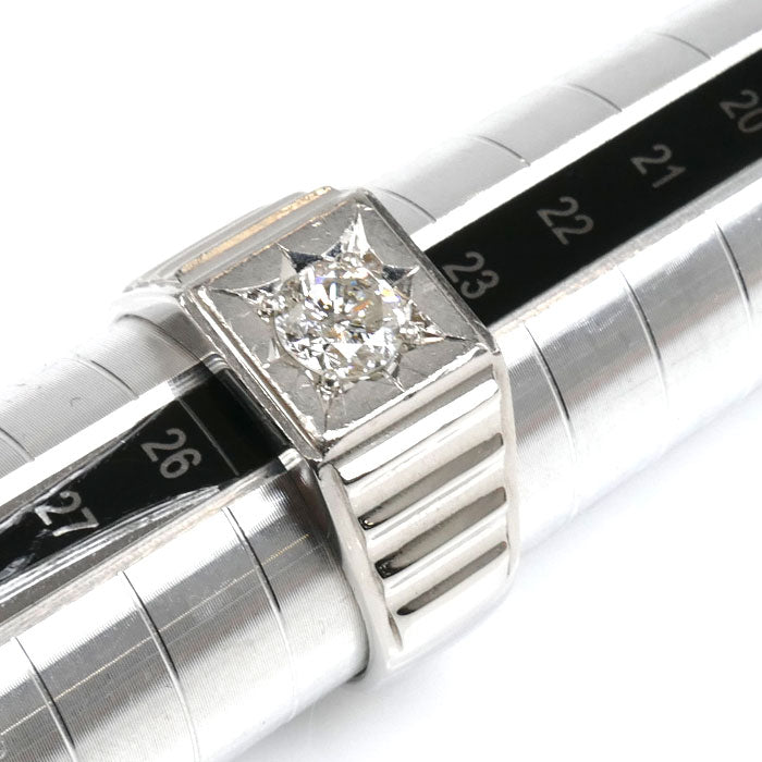 Pt900プラチナ リング・指輪 ダイヤモンド0.93ct 24.5号 24.2g メンズ【中古】