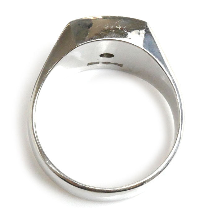 Pt900プラチナ 印台 リング・指輪 ダイヤモンド0.26ct 18号 19.1g メンズ【中古】