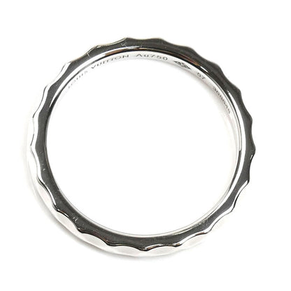 LOUIS VUITTON ルイ・ヴィトン K18WG ホワイトゴールド マリッジリング モノグラム・アンフィニ リング・指輪 Q9F71K 17号 57 4.3g レディース【中古】【美品】