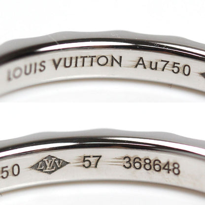 LOUIS VUITTON ルイ・ヴィトン K18WG ホワイトゴールド マリッジリング モノグラム・アンフィニ リング・指輪 Q9F71K 17号 57 4.3g レディース【中古】【美品】