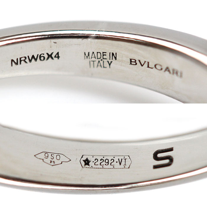 BVLGARI ブルガリ Pt950プラチナ コロナ パヴェ リング・指輪 ダイヤモンド 10号 3.8g レディース【中古】
