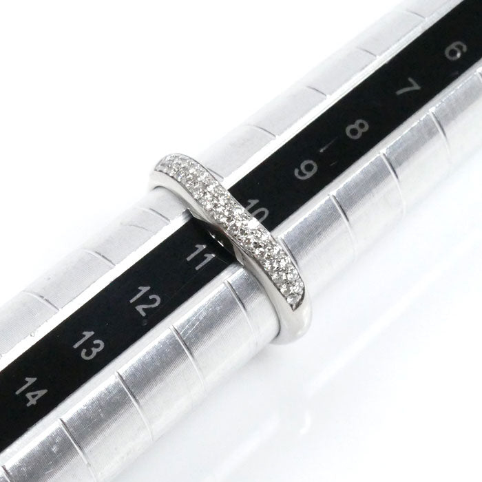 BVLGARI ブルガリ Pt950プラチナ コロナ パヴェ リング・指輪 ダイヤモンド 10号 3.8g レディース【中古】