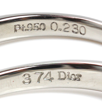 Christian Dior クリスチャンディオール Pt950プラチナ リング・指輪 ダイヤモンド0.230ct 9号 3.4g レディース【中古】