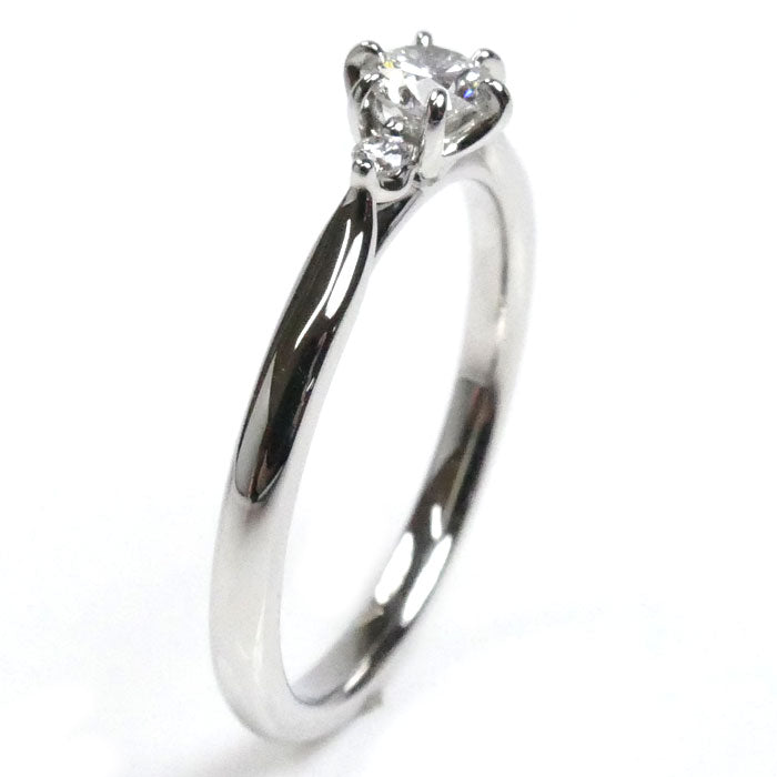 NIWAKA 俄 Pt950プラチナ 白鈴 リング・指輪 3456N2 ダイヤモンド0.217ct 9号 3.1g レディース【中古】【美品】