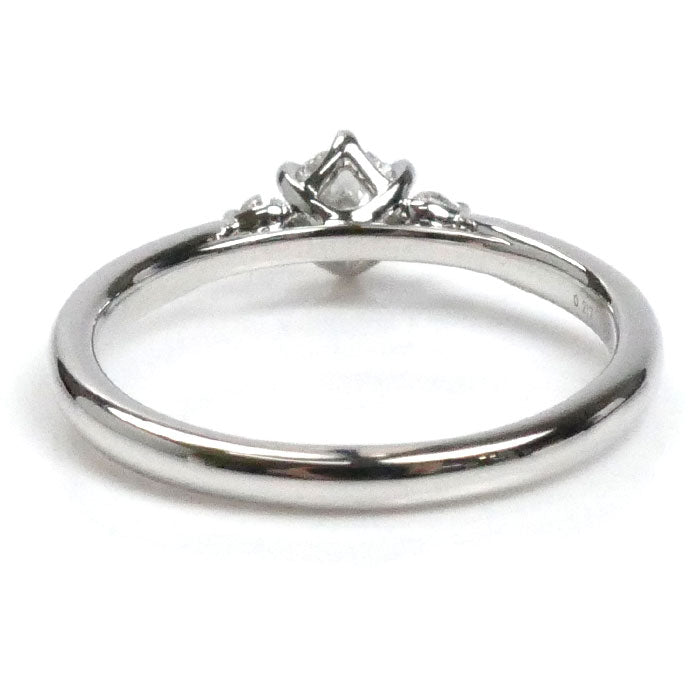 NIWAKA 俄 Pt950プラチナ 白鈴 リング・指輪 3456N2 ダイヤモンド0.217ct 9号 3.1g レディース【中古】【美品】