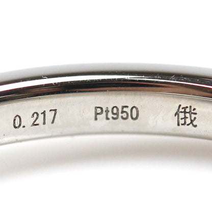 NIWAKA 俄 Pt950プラチナ 白鈴 リング・指輪 3456N2 ダイヤモンド0.217ct 9号 3.1g レディース【中古】【美品】