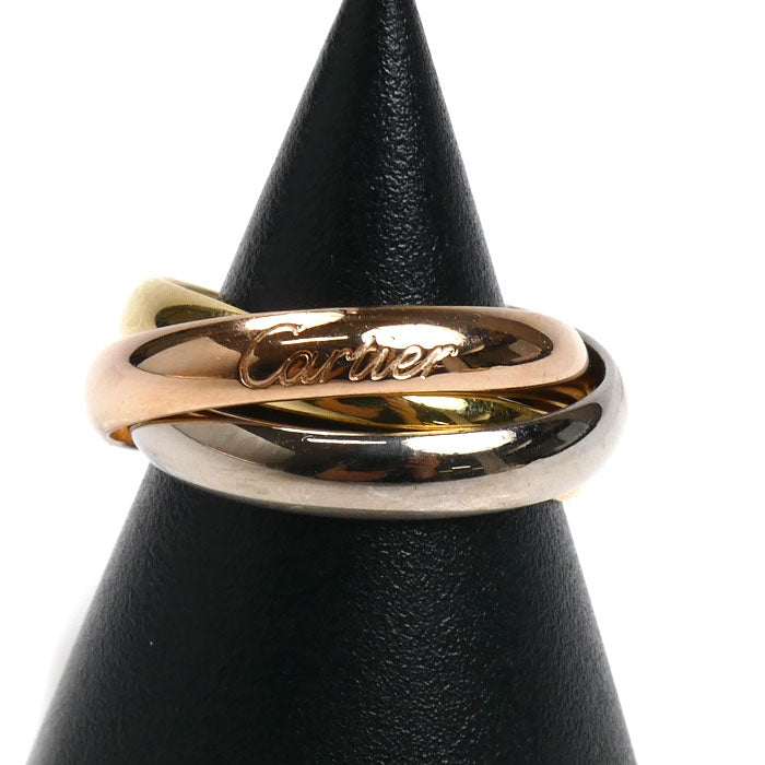 CARTIER カルティエ K18YG イエローゴールド K18WG ホワイトゴールド K18PG トリニティ リング・指輪 10.5号 51 7.5g レディース【中古】【美品】