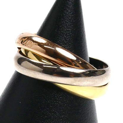 CARTIER カルティエ K18YG イエローゴールド K18WG ホワイトゴールド K18PG トリニティ リング・指輪 10.5号 51 7.5g レディース【中古】【美品】
