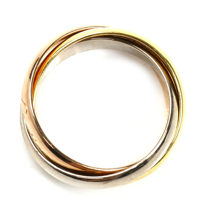 CARTIER カルティエ K18YG イエローゴールド K18WG ホワイトゴールド K18PG トリニティ リング・指輪 10.5号 51 7.5g レディース【中古】【美品】