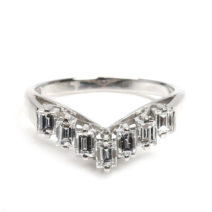 TASAKI タサキ Pt900プラチナ リング・指輪 ダイヤモンド0.64ct 10.5号 4.1g V字 レディース【中古】【美品】