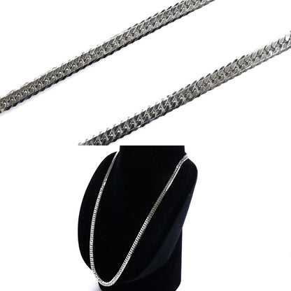 Pt850プラチナ ネックレス 喜平6面Wカット 50.4g 50cm ユニセックス【中古】