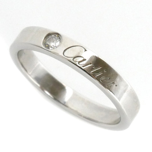 CARTIER カルティエ Pt950プラチナ Cドゥ カルティエ ウェディング 1Pダイヤ リング・指輪 B4051349 ダイヤモンド 9号 49 4.6g レディース【中古】【美品】