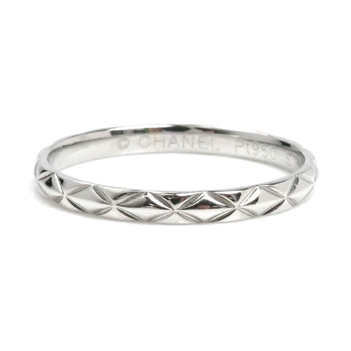 CHANEL シャネル Pt950プラチナ マトラッセ リング・指輪 J2820 20.5号 61 3.3g メンズ【中古】【美品】