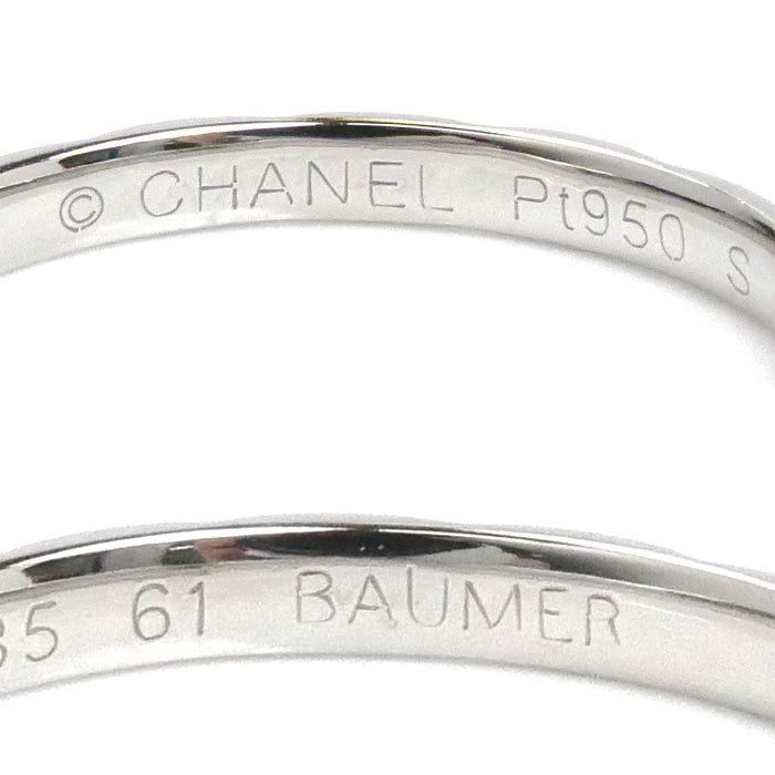 CHANEL シャネル Pt950プラチナ マトラッセ リング・指輪 J2820 20.5号 61 3.3g メンズ【中古】【美品】