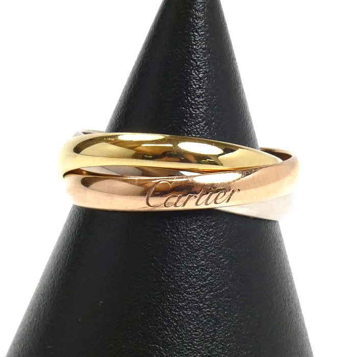 CARTIER カルティエ K18PG ピンクゴールド K18YG イエローゴールド K18WG トリニティ SM リング・指輪 B4235150 10.5号 50 4.4g レディース【中古】【美品】