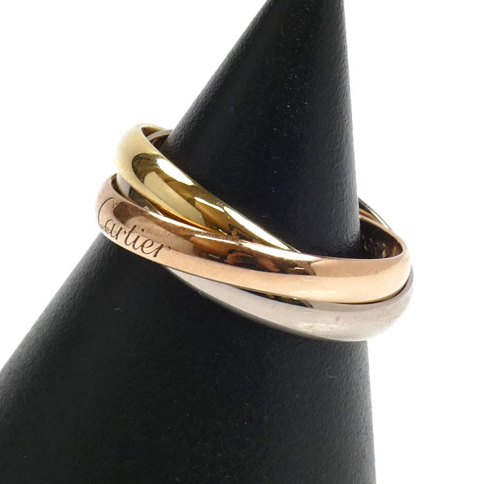 CARTIER カルティエ K18PG ピンクゴールド K18YG イエローゴールド K18WG トリニティ SM リング・指輪 B4235150 10.5号 50 4.4g レディース【中古】【美品】