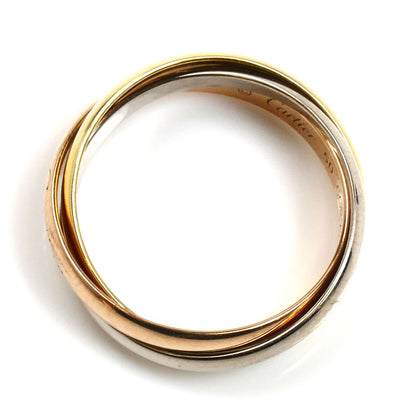 CARTIER カルティエ K18PG ピンクゴールド K18YG イエローゴールド K18WG トリニティ SM リング・指輪 B4235150 10.5号 50 4.4g レディース【中古】【美品】