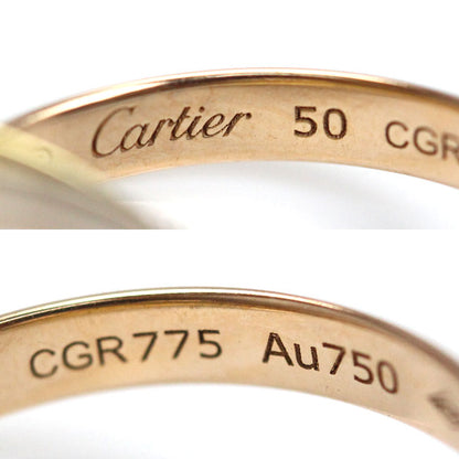 CARTIER カルティエ K18PG ピンクゴールド K18YG イエローゴールド K18WG トリニティ SM リング・指輪 B4235150 10.5号 50 4.4g レディース【中古】【美品】