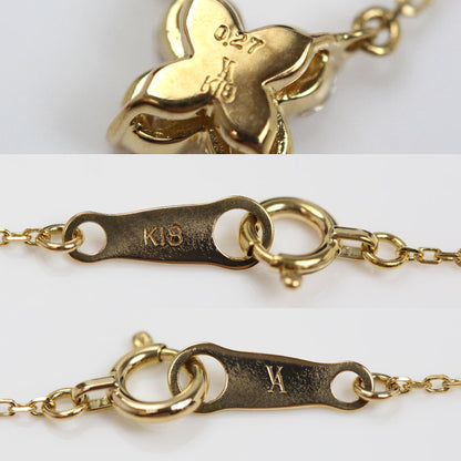 Vendome Aoyama ヴァンドーム青山 K18YG イエローゴールド カローラ ネックレス ダイヤモンド0.27ct 1.7g 40cm レディース【中古】