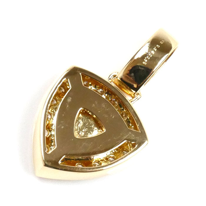 K18YG イエローゴールド ペンダントトップ ダイヤモンド0.62ct/0.58ct 6.9g レディース【中古】【美品】