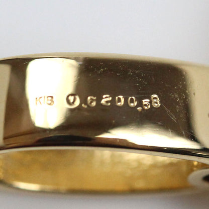 K18YG イエローゴールド ペンダントトップ ダイヤモンド0.62ct/0.58ct 6.9g レディース【中古】【美品】