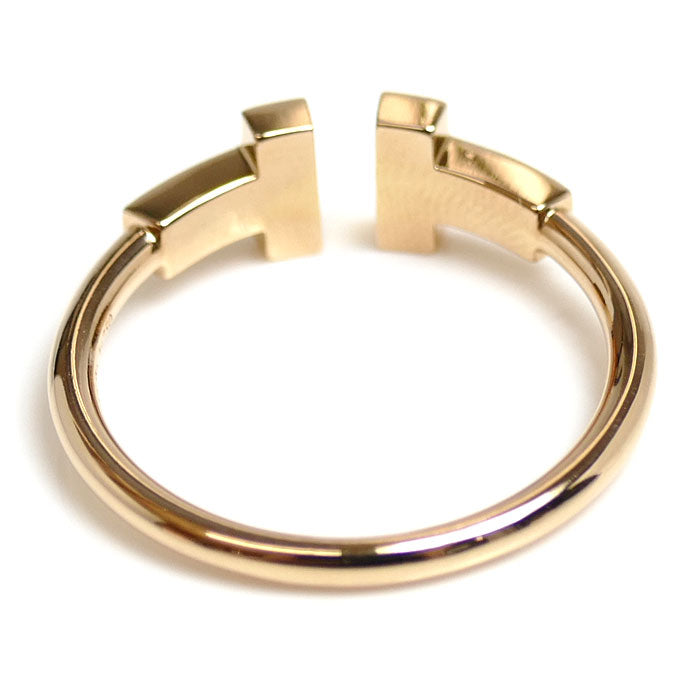 TIFFANY&Co. ティファニー K18PG ピンクゴールド Tワイヤー ダイヤ リング・指輪 60147328 ダイヤモンド 14号 2.7g レディース【中古】【美品】