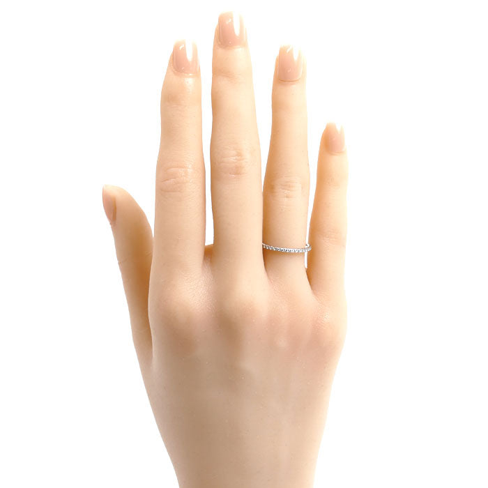 TIFFANY&Co. ティファニー Pt950プラチナ メトロ フルエタニティ リング・指輪 ダイヤモンド 10号 1.5g レディース【中古】