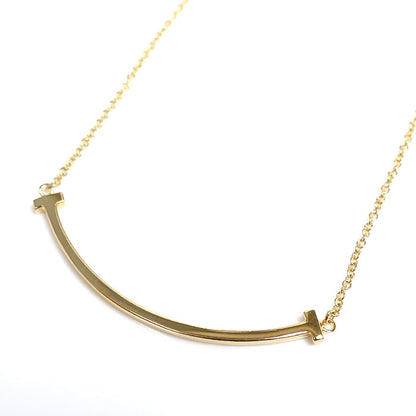 TIFFANY&Co. ティファニー K18YG イエローゴールド Tスマイル スモール ネックレス 60011679 2.9g 41/46cm レディース【中古】