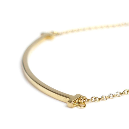 TIFFANY&Co. ティファニー K18YG イエローゴールド Tスマイル スモール ネックレス 60011679 2.9g 41/46cm レディース【中古】