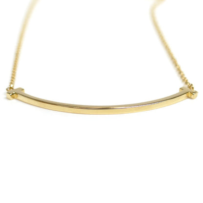 TIFFANY&Co. ティファニー K18YG イエローゴールド Tスマイル スモール ネックレス 60011679 2.9g 41/46cm レディース【中古】