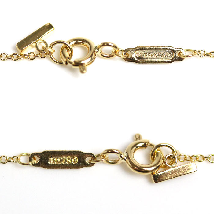 TIFFANY&Co. ティファニー K18YG イエローゴールド Tスマイル スモール ネックレス 60011679 2.9g 41/46cm レディース【中古】