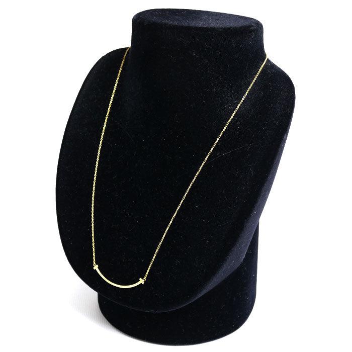 TIFFANY&Co. ティファニー K18YG イエローゴールド Tスマイル スモール ネックレス 60011679 2.9g 41/46cm レディース【中古】