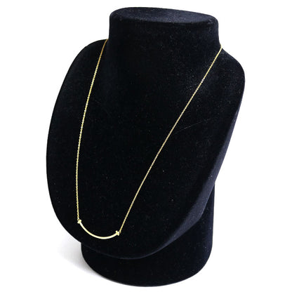 TIFFANY&Co. ティファニー K18YG イエローゴールド Tスマイル スモール ネックレス 60011679 2.9g 41/46cm レディース【中古】