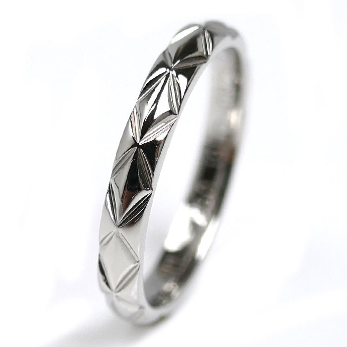 CHANEL シャネル Pt950プラチナ マトラッセ リング・指輪 7号 47 2.7g レディース【中古】【美品】