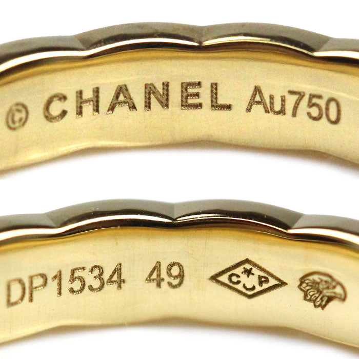 CHANEL シャネル K18YG イエローゴールド ココクラッシュ ミニ リング・指輪 J11794 8.5号 49 3.5g レディース【中古】【美品】