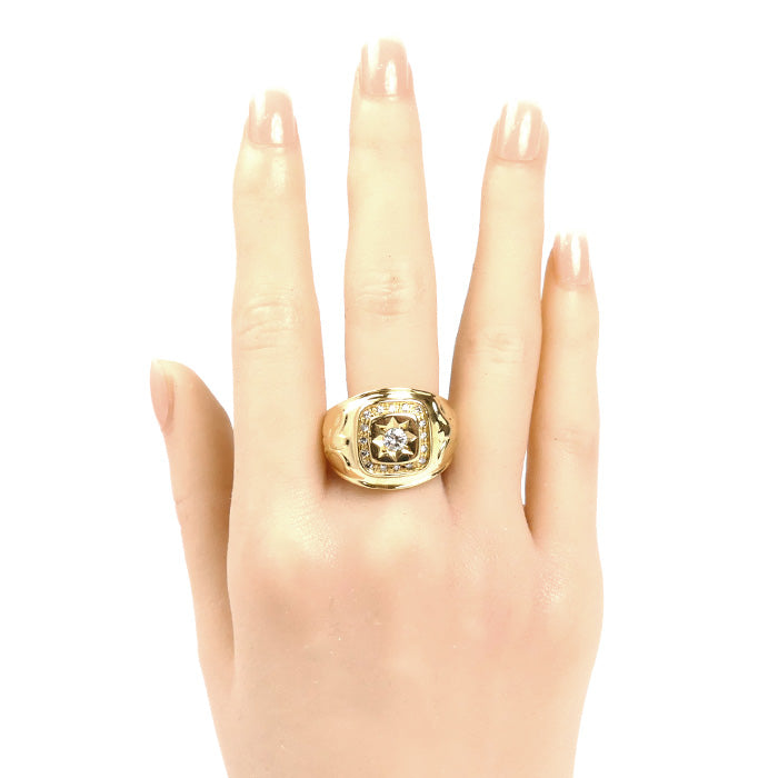 K18YG イエローゴールド リング・指輪 ダイヤモンド0.30ct/0.21