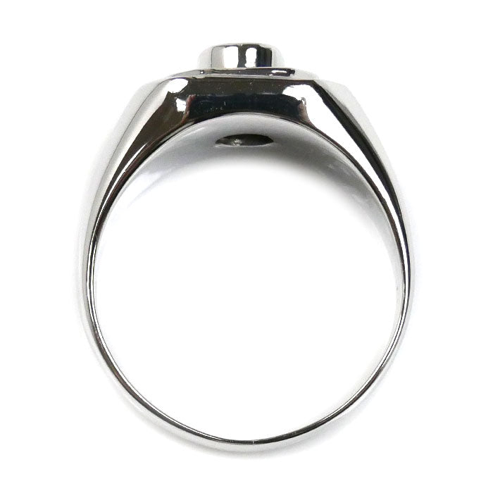 Pt900プラチナ リング・指輪 サファイア1.03ct ダイヤモンド0.10ct 23.5号 14.7g メンズ【中古】【美品】