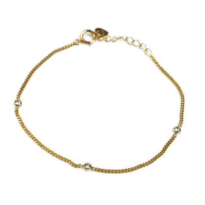 GINZA TANAKA K18YG イエローゴールド ブレスレット ダイヤモンド0.109ct 1.5g 15.5～18cm レディース【中古】