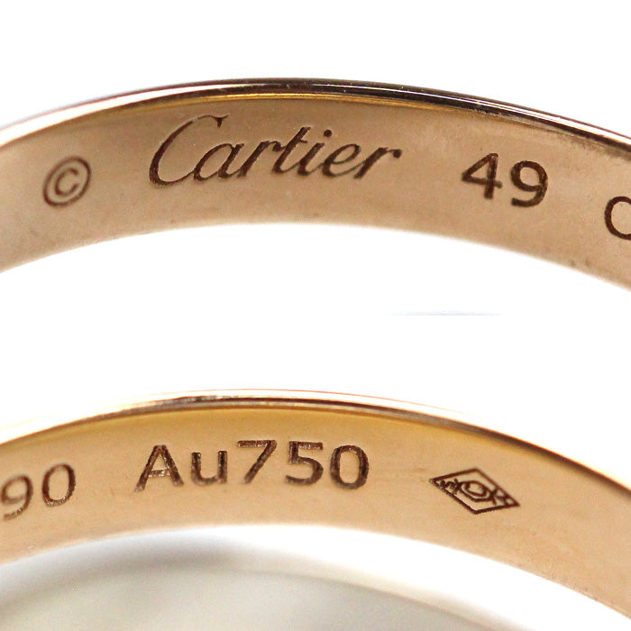 CARTIER カルティエ K18YG/PG/WG トリニティ スモール リング・指輪 B4235149 9号 49 4.2g レディース【中古】【美品】