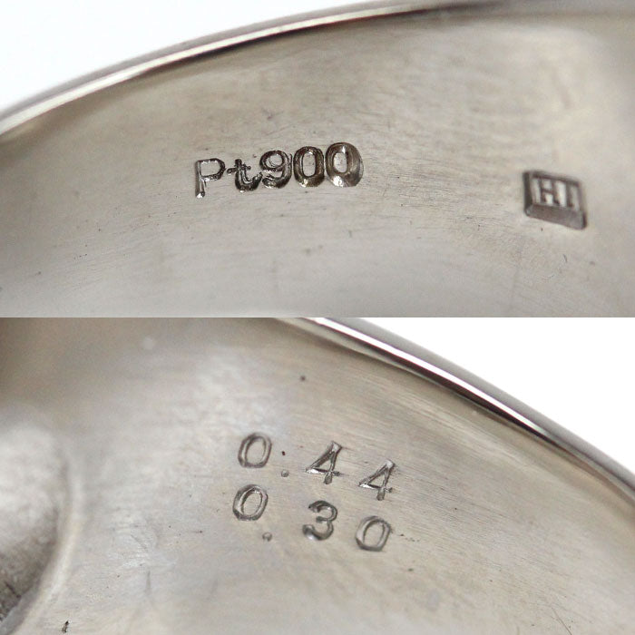 Pt900プラチナ リング・指輪 ダイヤモンド0.44ct/0.30ct 21号 27.2g メンズ【中古】