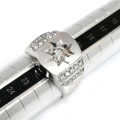 Pt900プラチナ リング・指輪 ダイヤモンド0.44ct/0.30ct 21号 27.2g メンズ【中古】