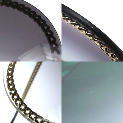 CHANEL シャネル ラウンド サングラス ブラック ゴールド 4245 c.395/S6 58□18 135 3N チェーン付き レディース【中古】