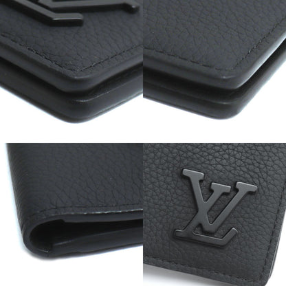 LOUIS VUITTON ルイ・ヴィトン オーガナイザー･ドゥ ポッシュ カードケース LV アエログラム ブラック M69979 IC メンズ【中古】