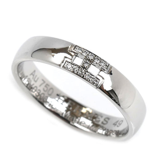 HERMES エルメス K18WG ホワイトゴールド エヴァーヘラクレス リング・指輪 H119853B 00049 ダイヤモンド 9号 49 3.3g レディース【中古】【美品】