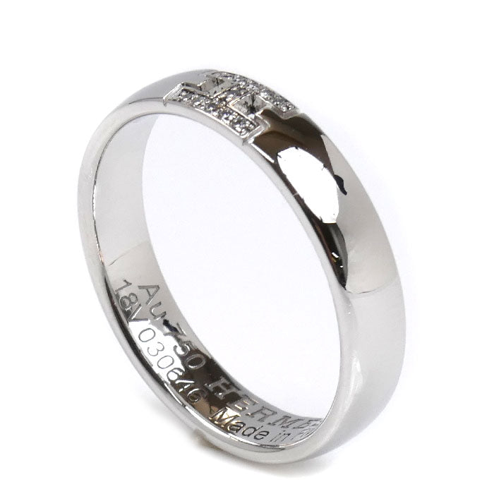 HERMES エルメス K18WG ホワイトゴールド エヴァーヘラクレス リング・指輪 H119853B 00049 ダイヤモンド 9号 49 3.3g レディース【中古】【美品】